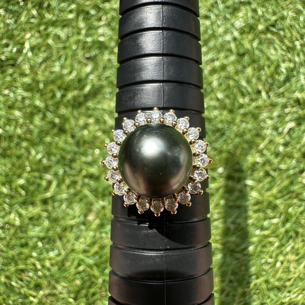 Sterling Silver 925 D'Joy Gray Pearl Blue Stone‎ Size 9.25 Ring